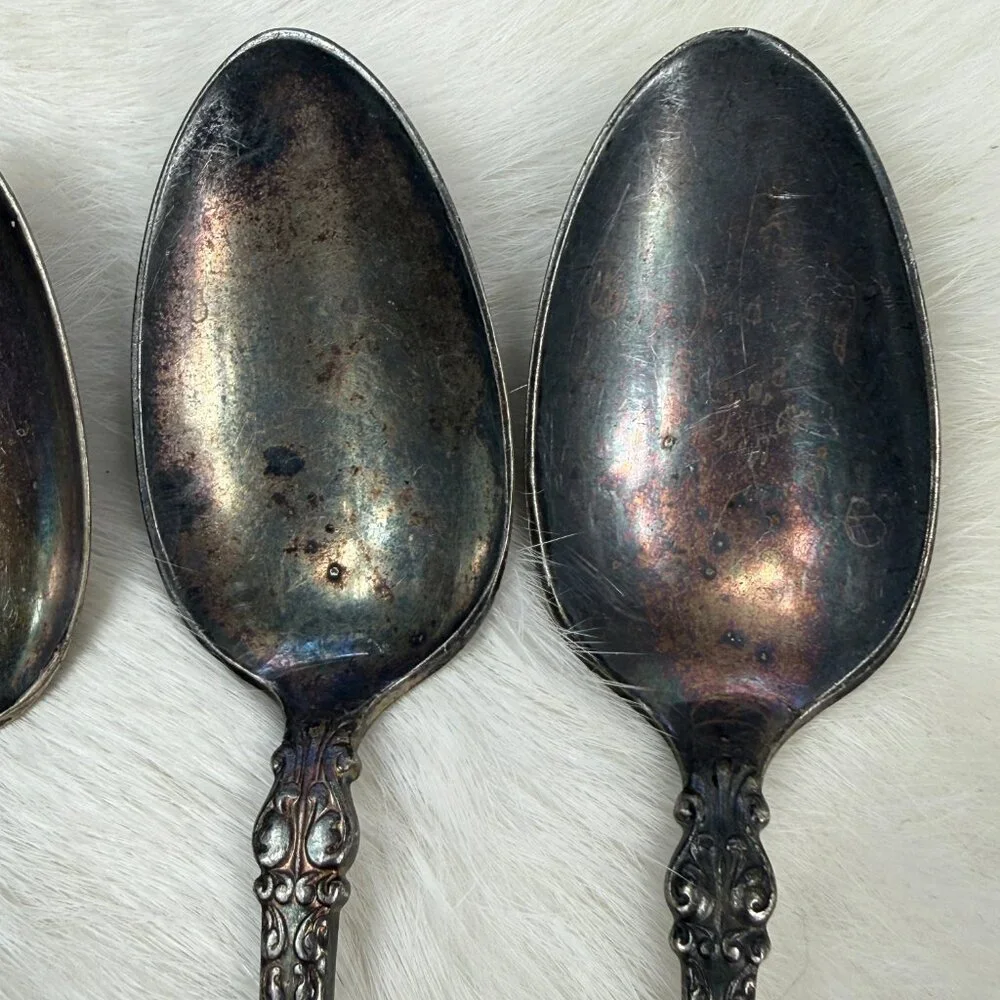 Set of Four 1847 Rogers Bros. Silver-Plated Teaspoons